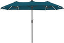 13 ft Double-Sided Patio Umbrella with 120 LED Solar Lights