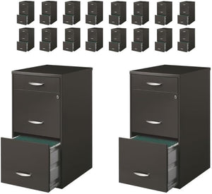 3-Drawer Vertical Metal Filing Cabinet with Lock – Letter Size