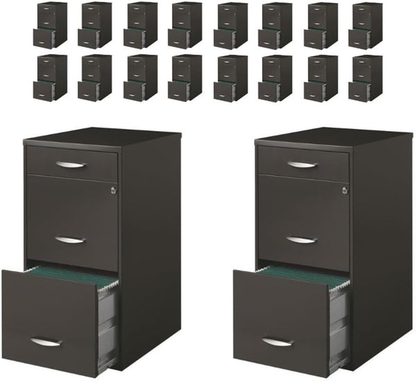 3-Drawer Vertical Metal Filing Cabinet with Lock – Letter Size