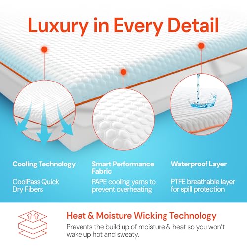 Waterproof Cooling Mattress Protector with Deep Pocket Fit