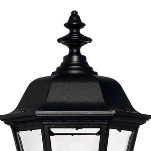 Outdoor Post Top Lantern – Black Aluminum, Clear Beveled Glass