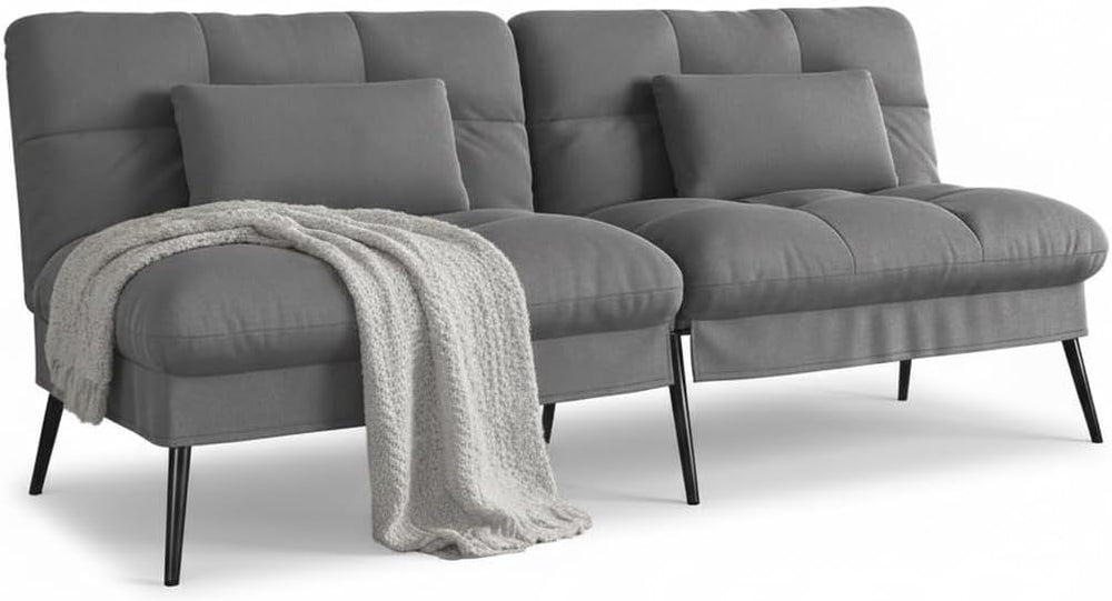 Convertible Futon Sofa Bed with Adjustable Backrest