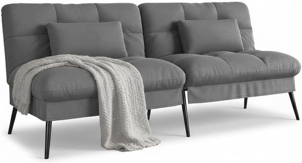 Convertible Futon Sofa Bed with Adjustable Backrest