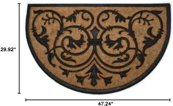 Jumbo Half Round Scroll Doormat