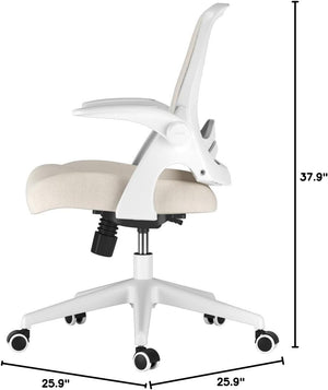 Ergonomic Office Chair with Flip-Up Armrests & Mesh Back