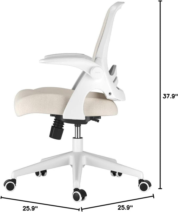 Ergonomic Office Chair with Flip-Up Armrests & Mesh Back