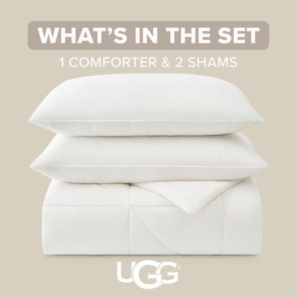 Reversible Comforter Set with Down Alternative Fill & Pillow Shams