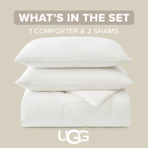 Reversible Comforter Set with Down Alternative Fill & Pillow Shams