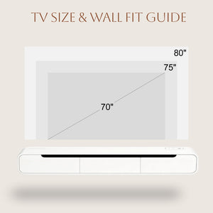 Floating TV Stand with Power Outlet – 70.8" Wall Mounted Entertainment Center