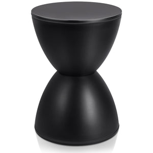 Black Hourglass Plastic Outdoor Side Table