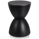 Round Plastic Drum Side Table – Black