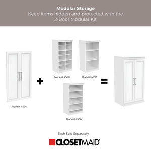 Modular Storage Shelf Unit with 3 Adjustable Shelves