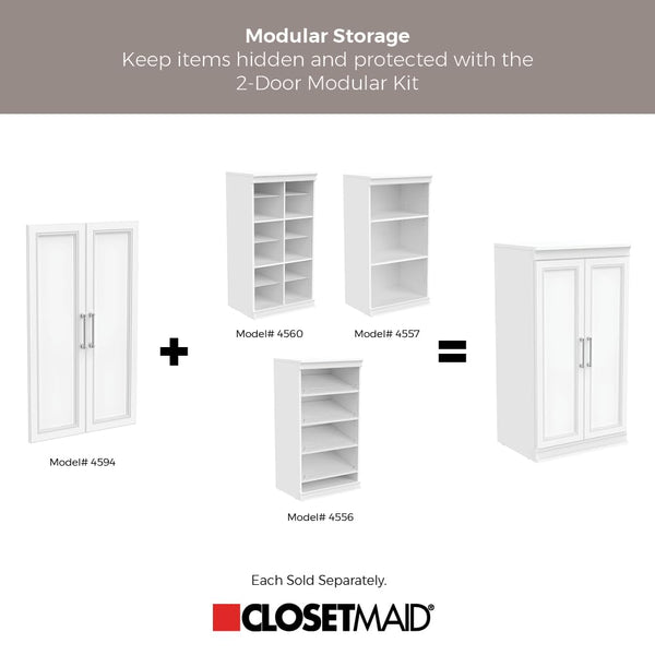 Modular Storage Shelf Unit with 3 Adjustable Shelves