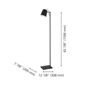Transitional Floor Lamp - Structured Black