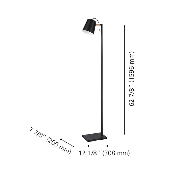Transitional Floor Lamp - Structured Black