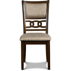 5-Piece Round Dining Set with Storage Shelf & Upholstered Chairs