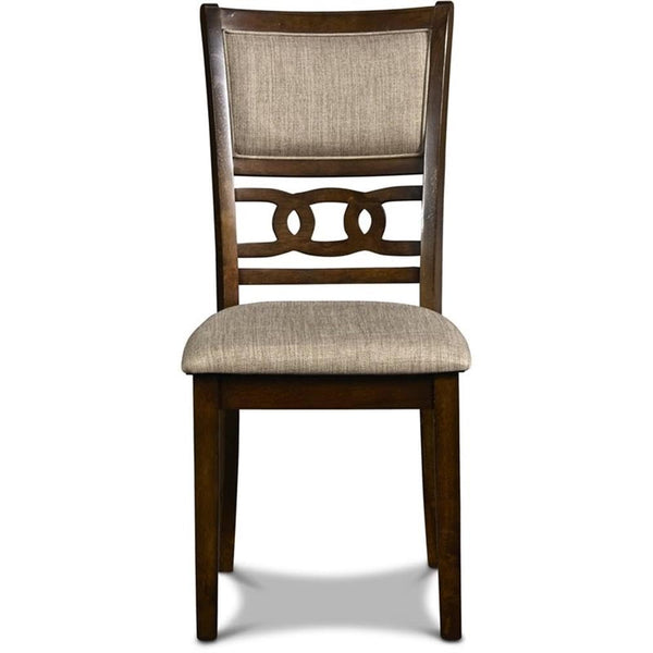5-Piece Round Dining Set with Storage Shelf & Upholstered Chairs