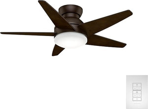 44-Inch Flush Mount Ceiling Fan with LED Light