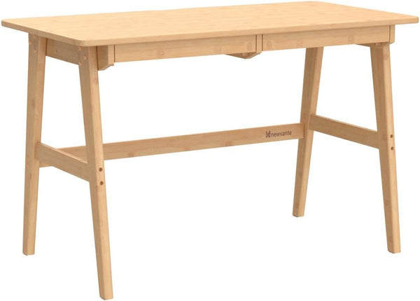 Bamboo Computer Desk with 2 Drawers