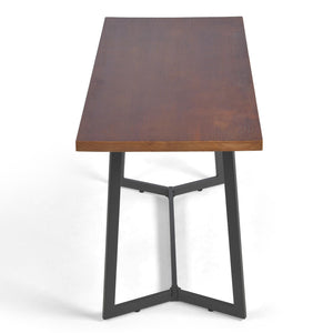 Industrial Solid Wood Dining Table & Desk with Metal Legs
