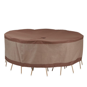 Round Patio Table and Chair Set Cover with Umbrella Hole