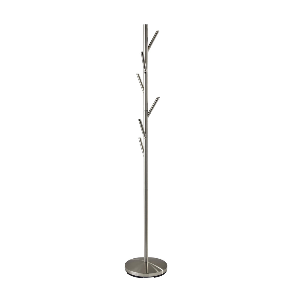 Metal Coat Rack with 6 Hooks, 67" Tall