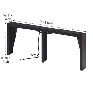 Narrow Console Table with Power Outlets & USB Ports