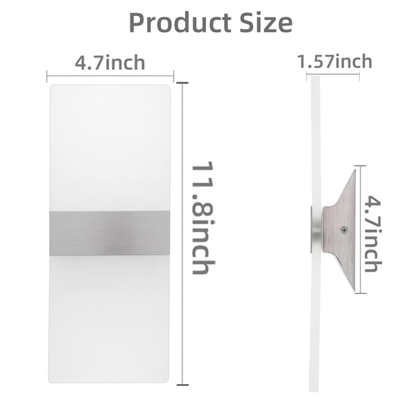 Modern LED Wall Sconce – Hardwired Up Down Light