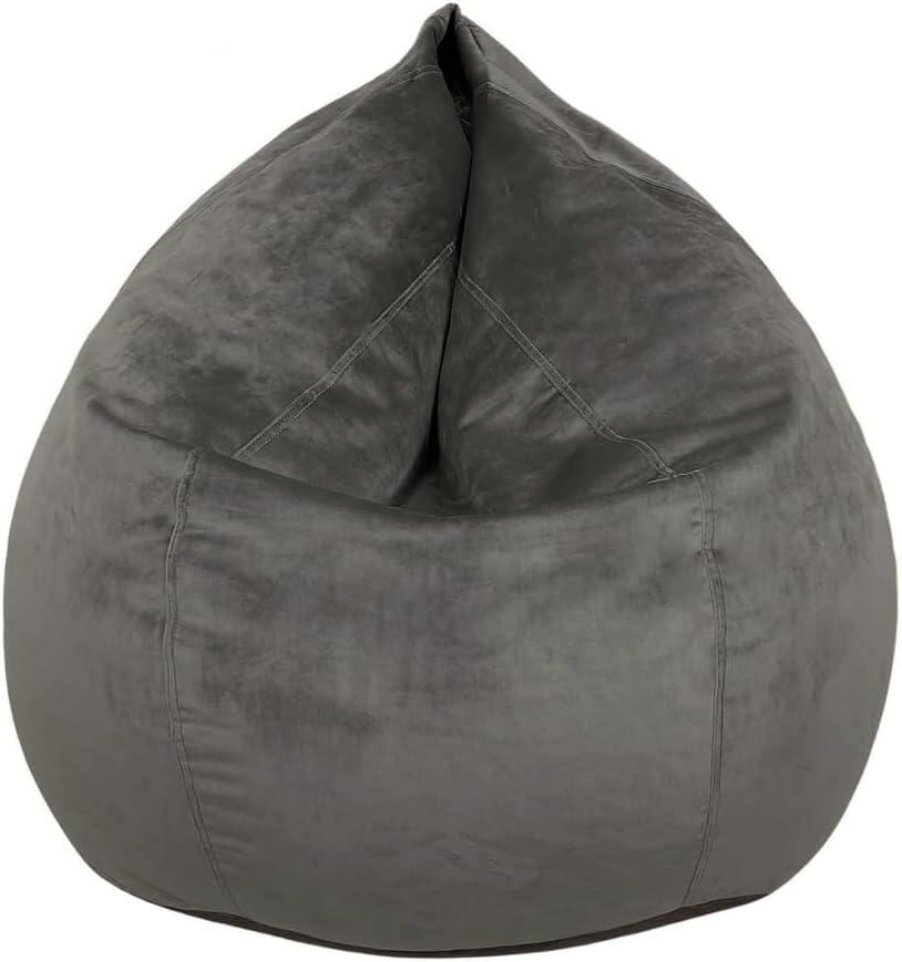 Teardrop Bean Bag Chair – Velvet Grey