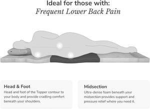 Ergonomic Mattress Topper with Cooling Cover