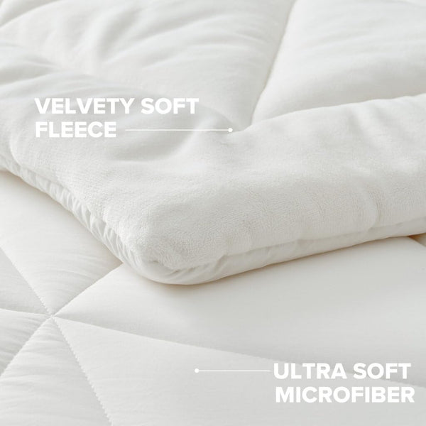 Reversible Comforter Set with Down Alternative Fill & Pillow Shams