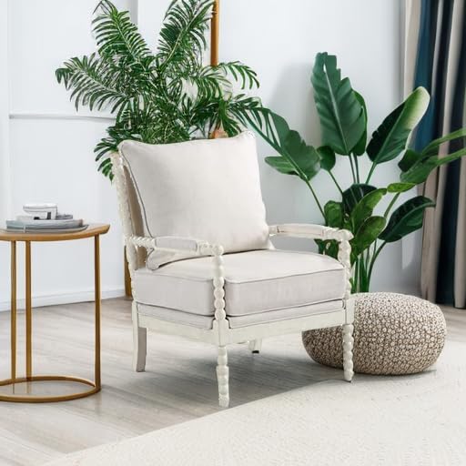 Spindle Accent Chair with Wood Frame