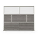Modern Office Partition Panel – Laminate & Polycarbonate Room Divider 76"H x 96"W