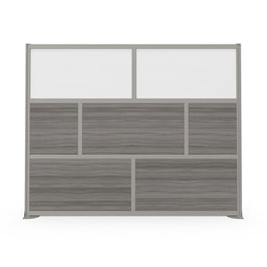 Modern Office Partition Panel – Laminate & Polycarbonate Room Divider 76"H x 96"W