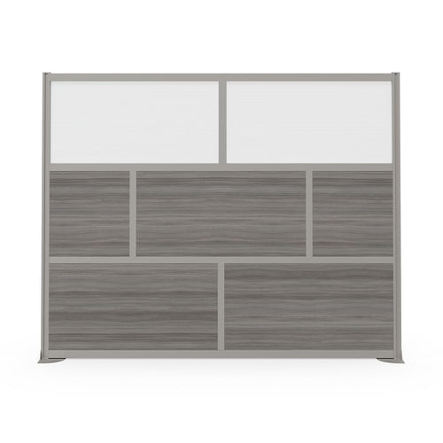 Modern Office Partition Panel – Laminate & Polycarbonate Room Divider 76"H x 96"W