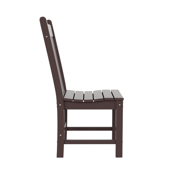 7-Piece Outdoor Patio Dining Set – HDPE Poly Lumber Table & Chairs with Umbrella Hole