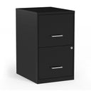 2-Drawer Vertical File Cabinet Letter Size Lockable Black