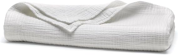 Organic Cotton Throw Blanket – Soft, Lightweight & Breathable, 50x70"