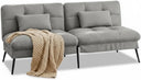 Convertible Futon Sofa Bed with Adjustable Backrest
