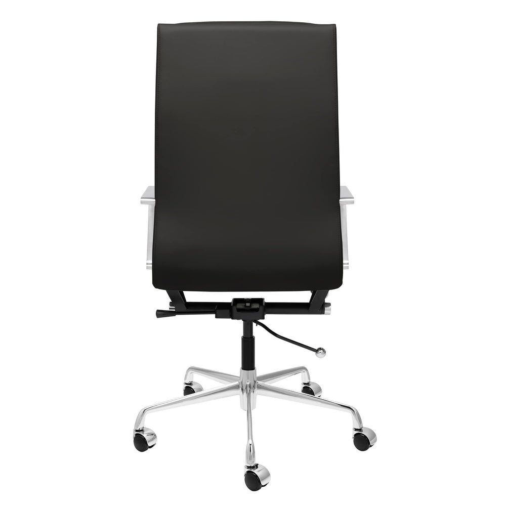 Tall Back Padded Management Office Chair with Chrome Frame & Aluminum Base