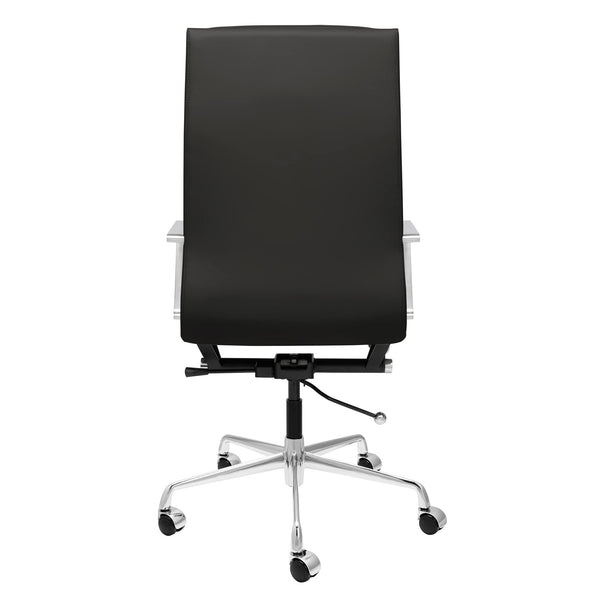 Tall Back Padded Management Office Chair with Chrome Frame & Aluminum Base