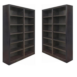 84" Tall Wood Bookcase Set of 2 – Espresso