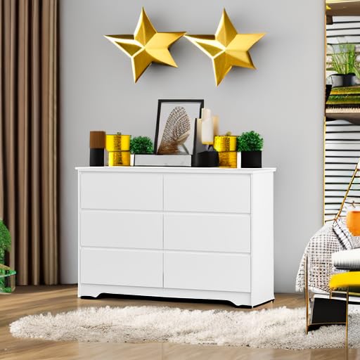 6-Drawer Double Dresser with Deep Storage