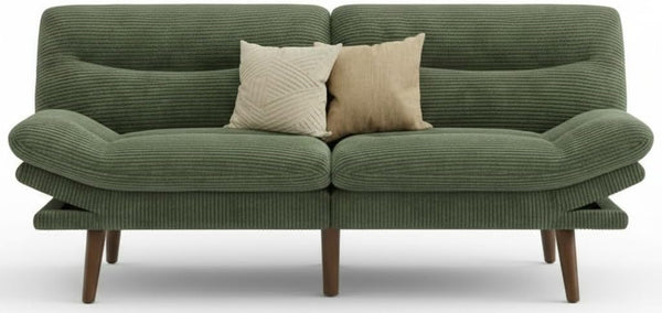 Convertible Futon Sofa Bed with Adjustable Backrest & Armrests