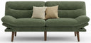 Convertible Futon Sofa Bed with Adjustable Backrest & Armrests