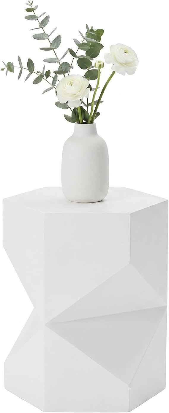 MgO Concrete Hexagonal Outdoor Side Table