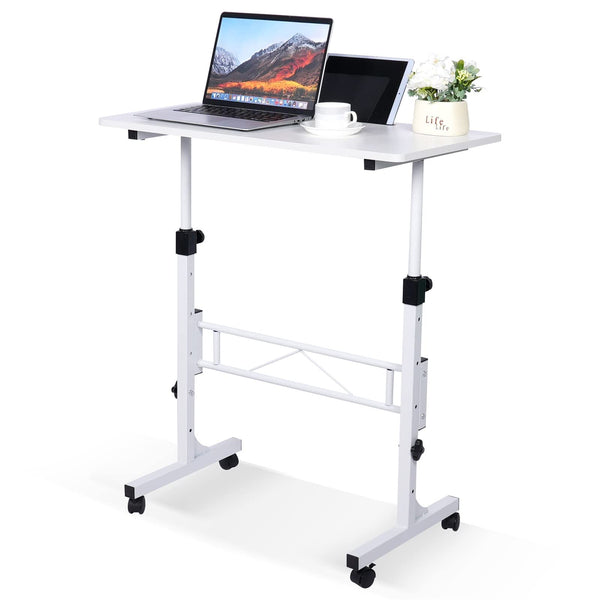 Adjustable Height Mobile Standing Desk with Wheels – 16"x31.5", 27"–43.5" Height Range