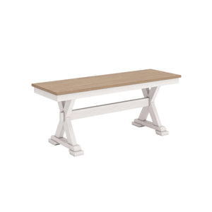 Farmhouse Dining Bench 48" – Antique White