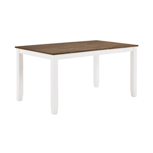 7-Piece Farmhouse Dining Table Set with 6 Cross Back Chairs