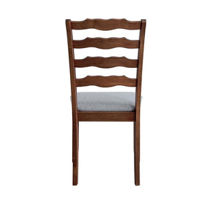 Ladder Back Dining Chairs Set of 2 — Solid Wood, Upholstered Seat